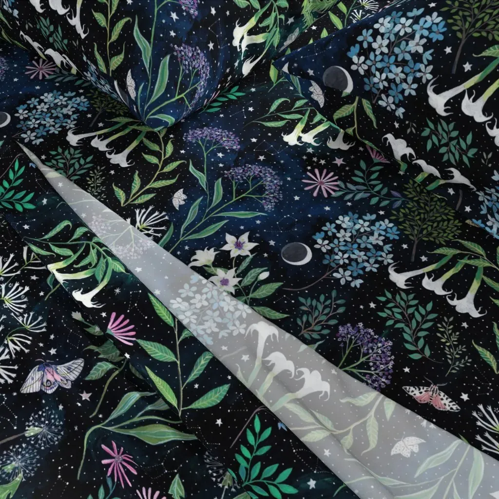 Moon Garden Cal King Sheet Set - Dark Teal alternate view