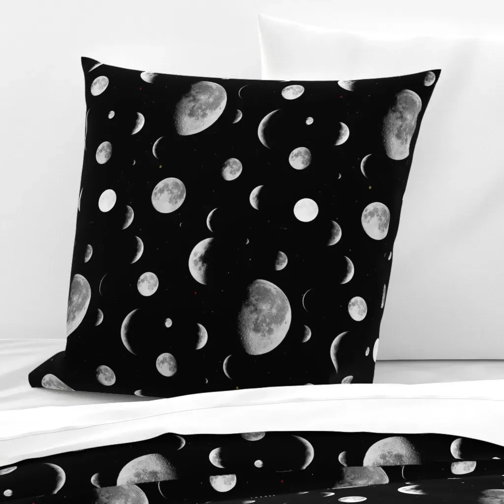 Moon Phases Euro Pillow Sham - White product