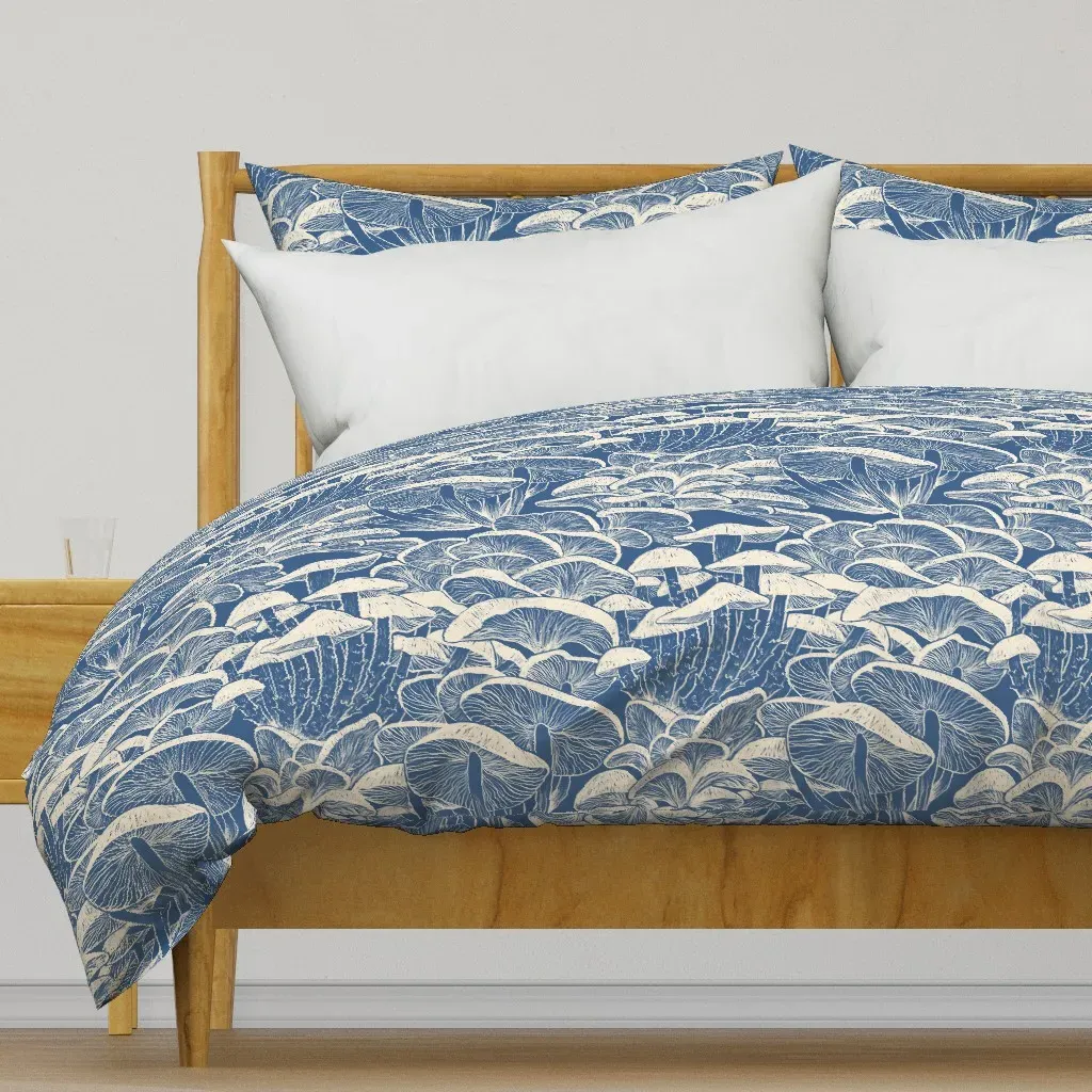 Moonglow Mushrooms Botanical Duvet Cover - Beige product
