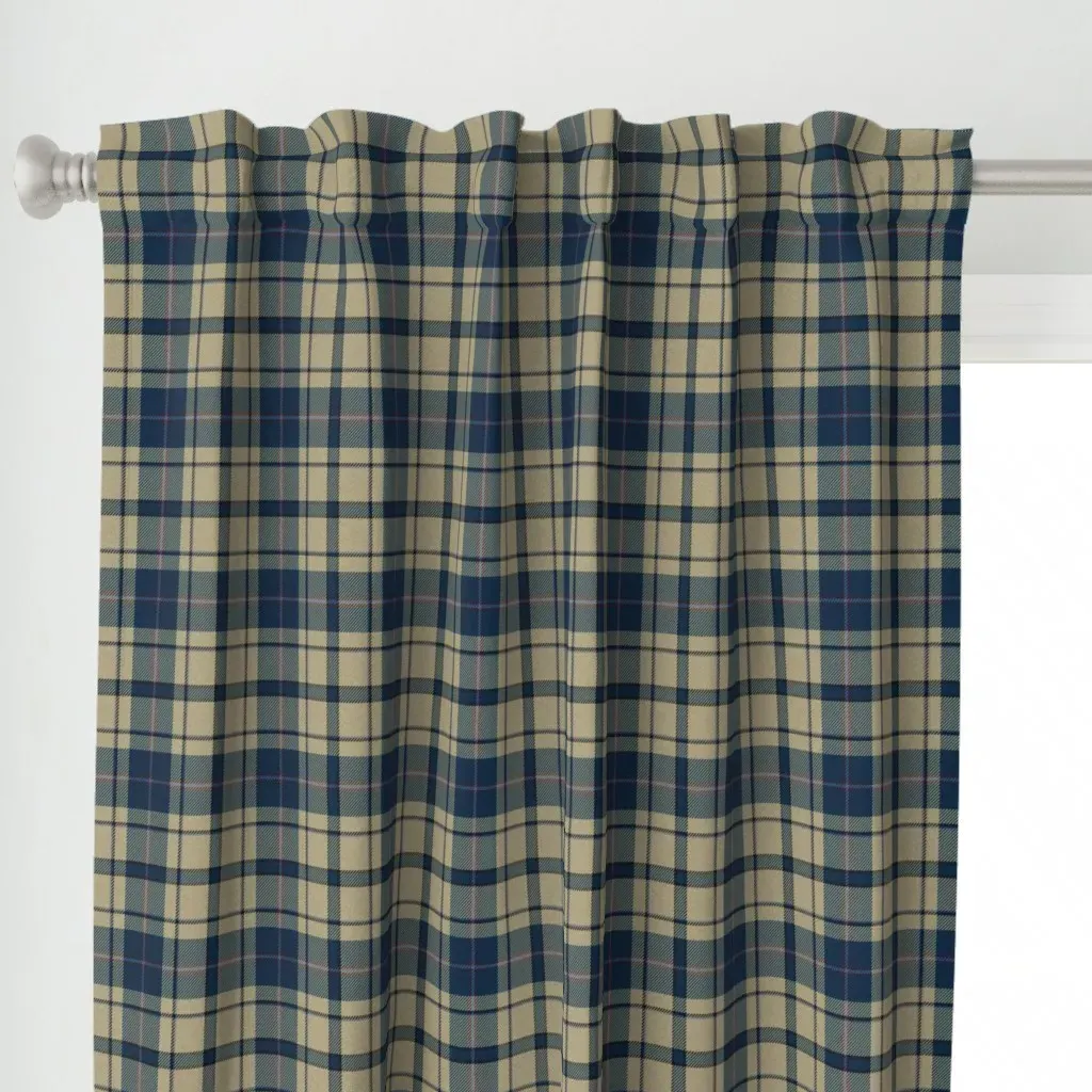 Moonlight Shadow Plaid Curtain Panel - Beige alternate view
