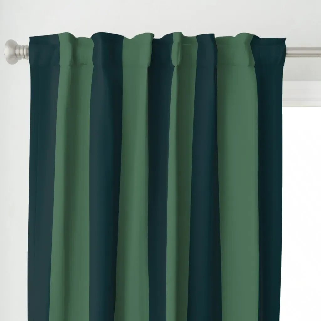 Mooody And Fern Green Curtain Panel - Dark Teal alternate view