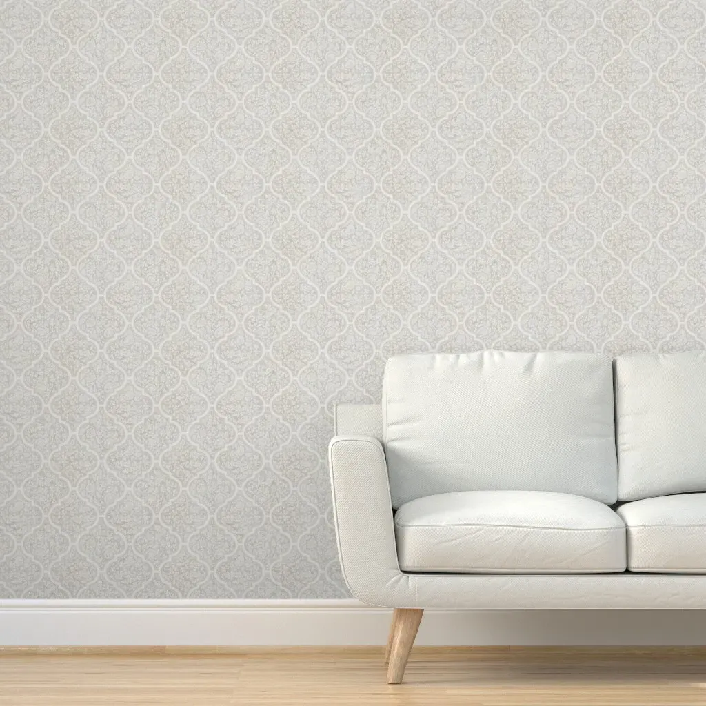 Moroccan Tile Peel and Stick Wallpaper - Light Taupe product