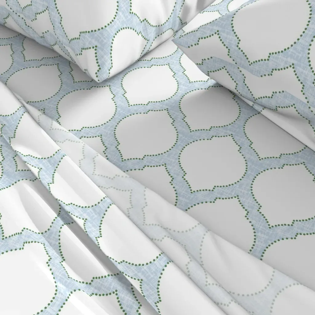 Moroccan Trellis Queen Sheet Set - Light Blue alternate view