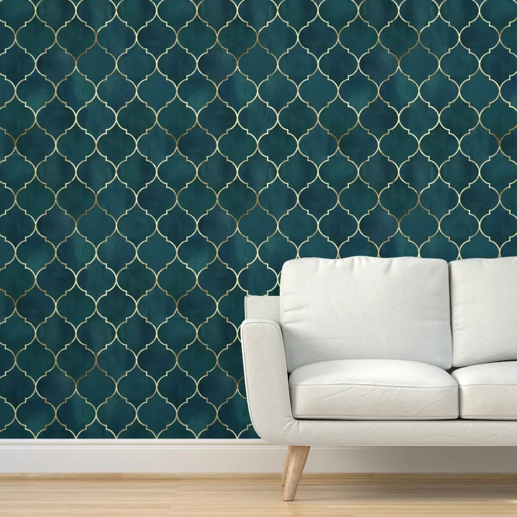 Morocco Peel and Stick Wallpaper - Teal product