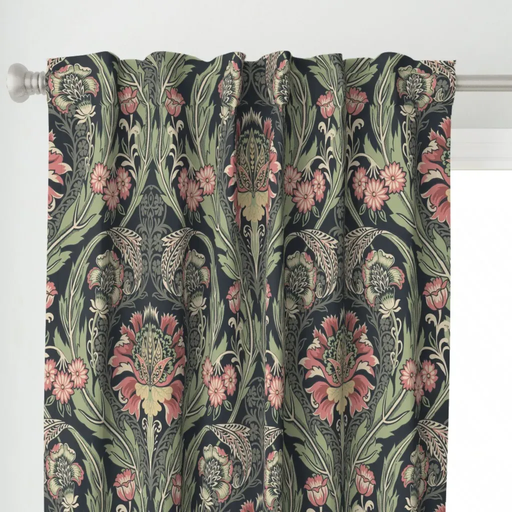 Morris Art Curtain Panel - Pink alternate view