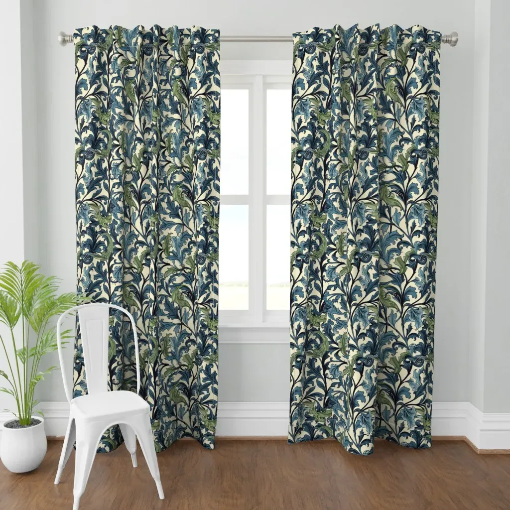 Morris Design Curtain Panel - Dark Teal product