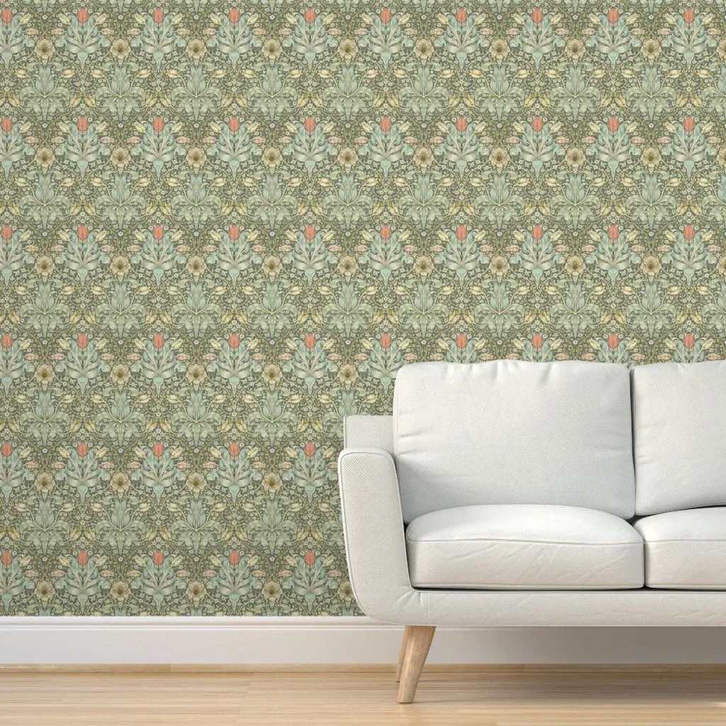 Morris Spring Thicket Peel and Stick Wallpaper - Teal product