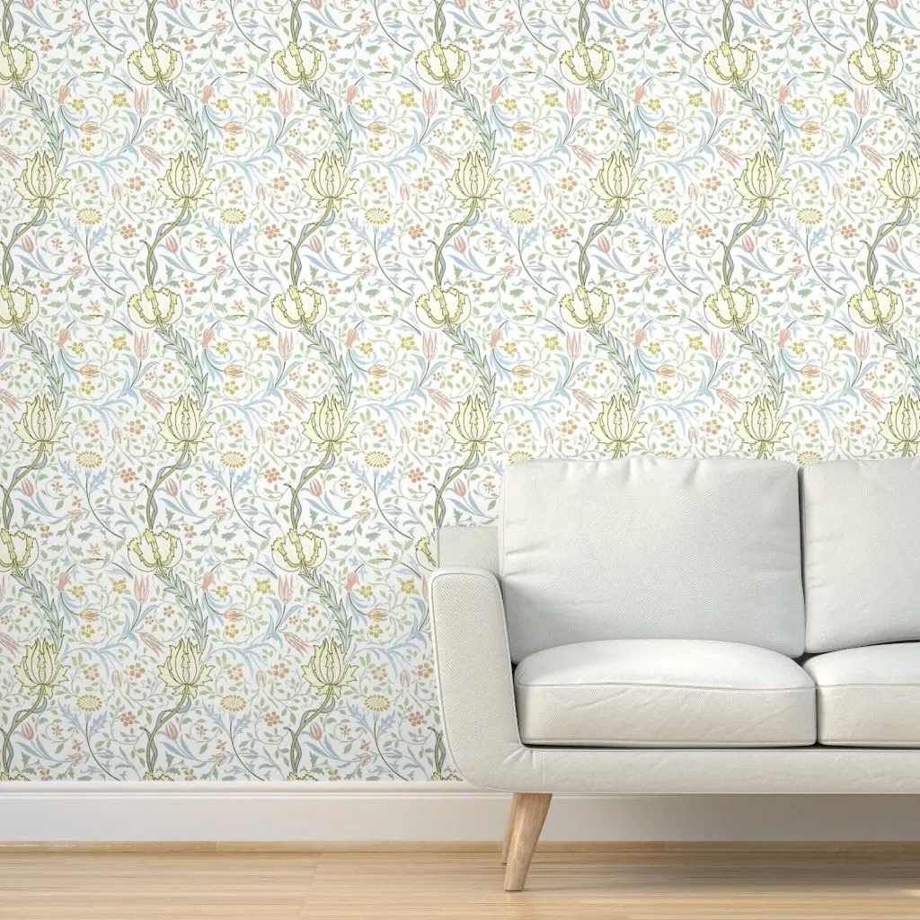 Morris Whimsy Floral Peel and Stick Wallpaper - Green product