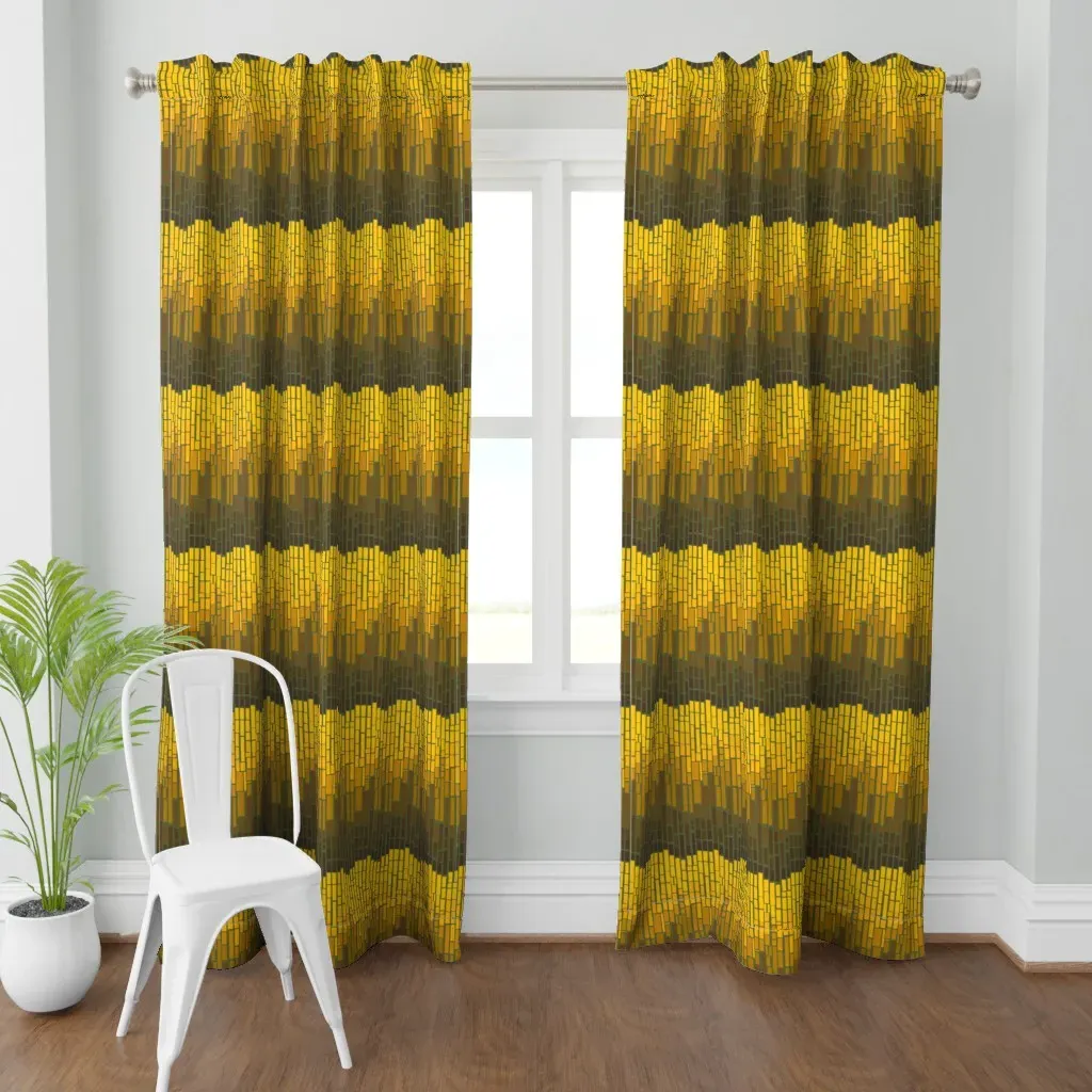 Mosaic Field 2 Curtain Panel - Amber product