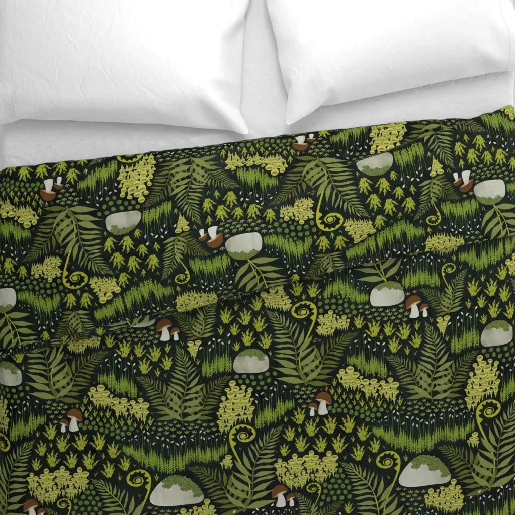 Moss Garden Duvet Cover - Dark Green alternate view