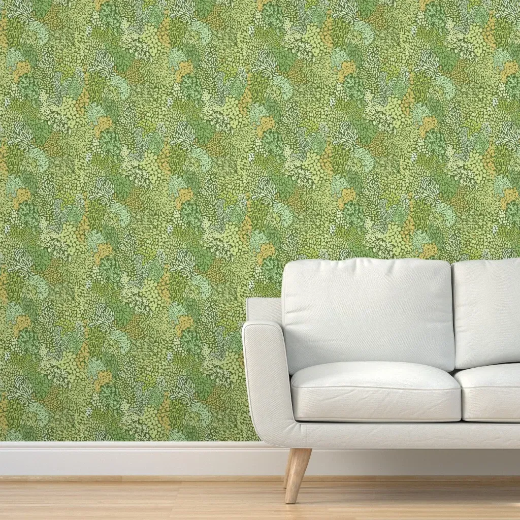 Moss Garden Peel and Stick Wallpaper - Olive Green product