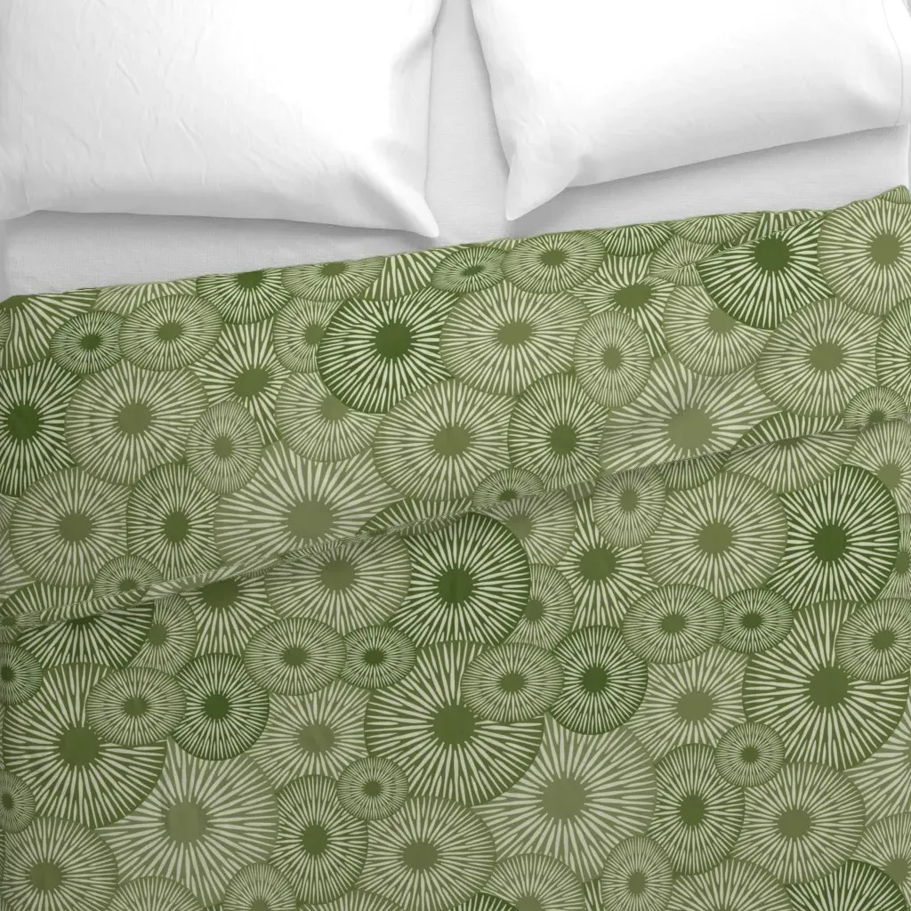 Moss Green Upside Down Duvet Cover - Olive Green alternate view
