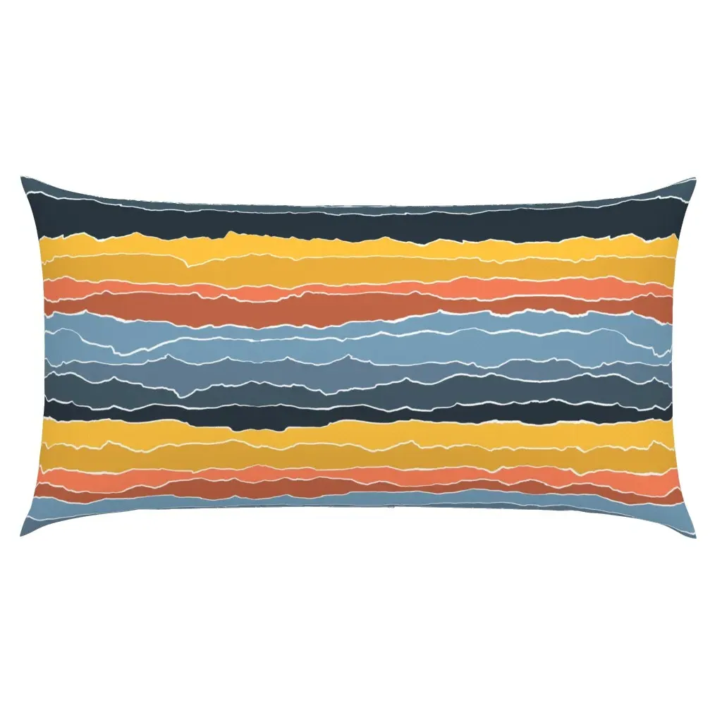 Mountain Scape King Pillow Sham - Mustard Yellow product