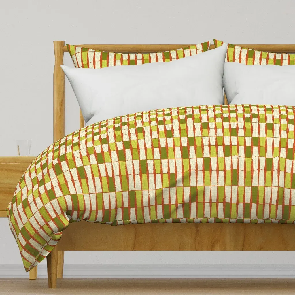Movement Orange Green Duvet Cover - Burnt Orange product
