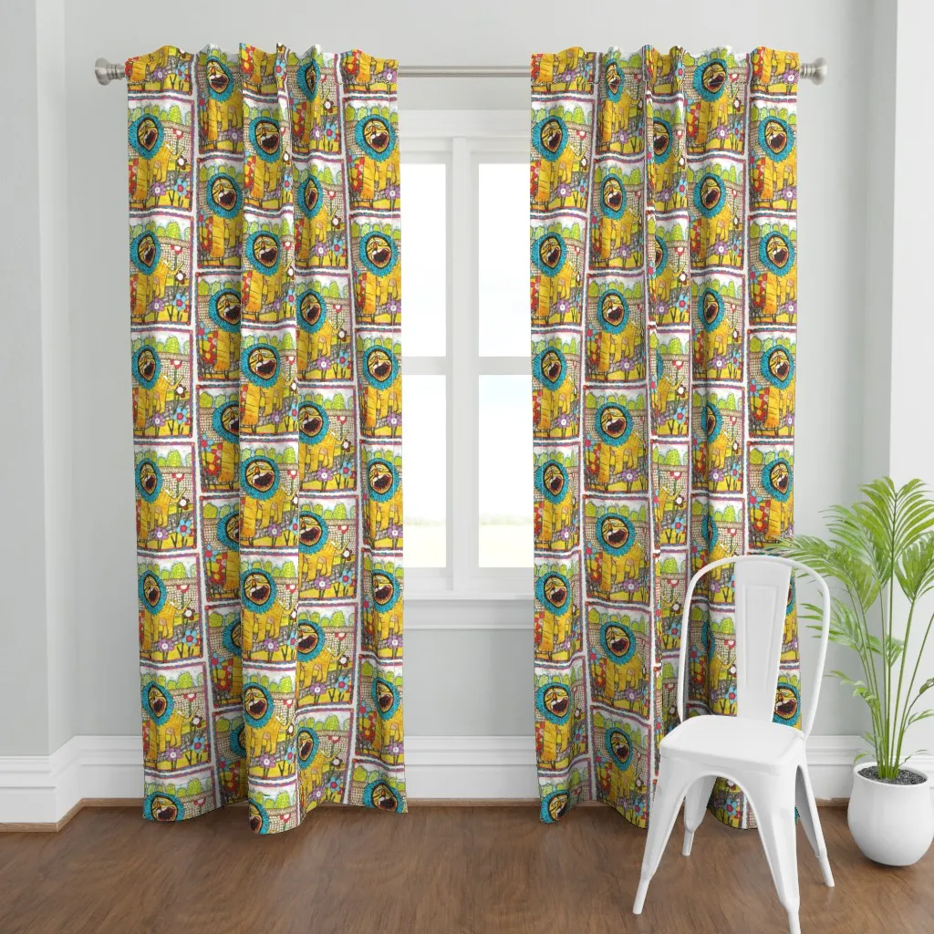 Mr. Lion Curtain Panel - Yellow product