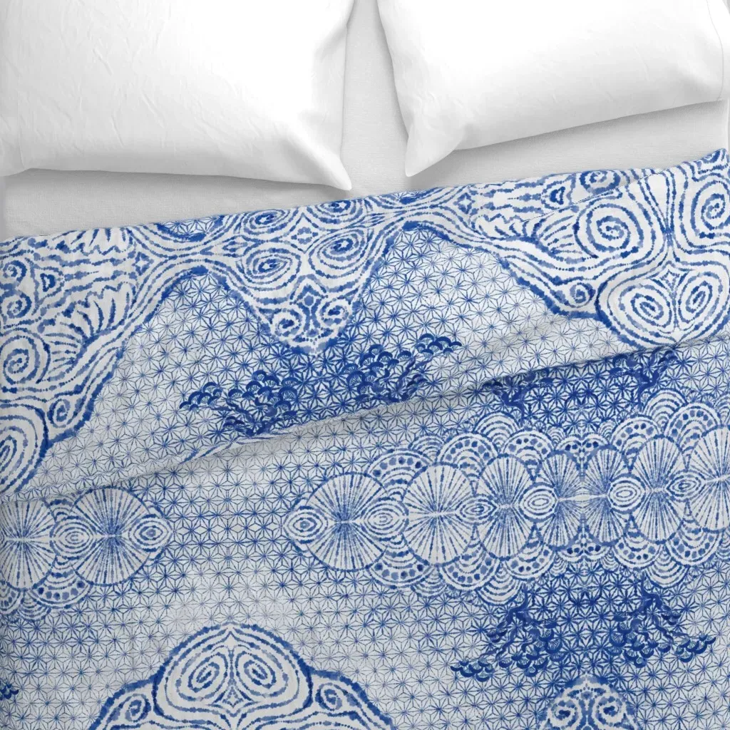 Mt. Shibori Duvet Cover - Indigo Blue alternate view