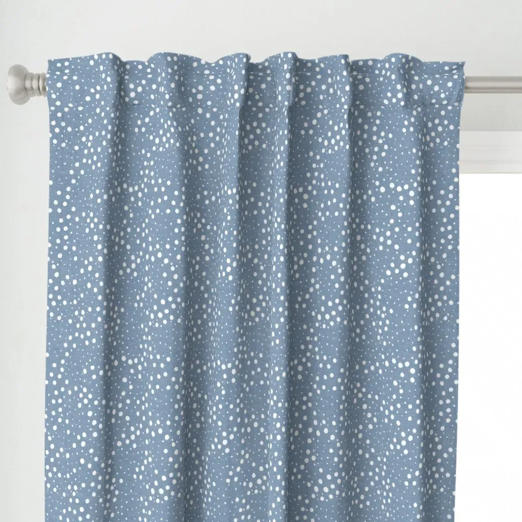Mud Cloth Polka Dots Mid Curtain Panel - White alternate view