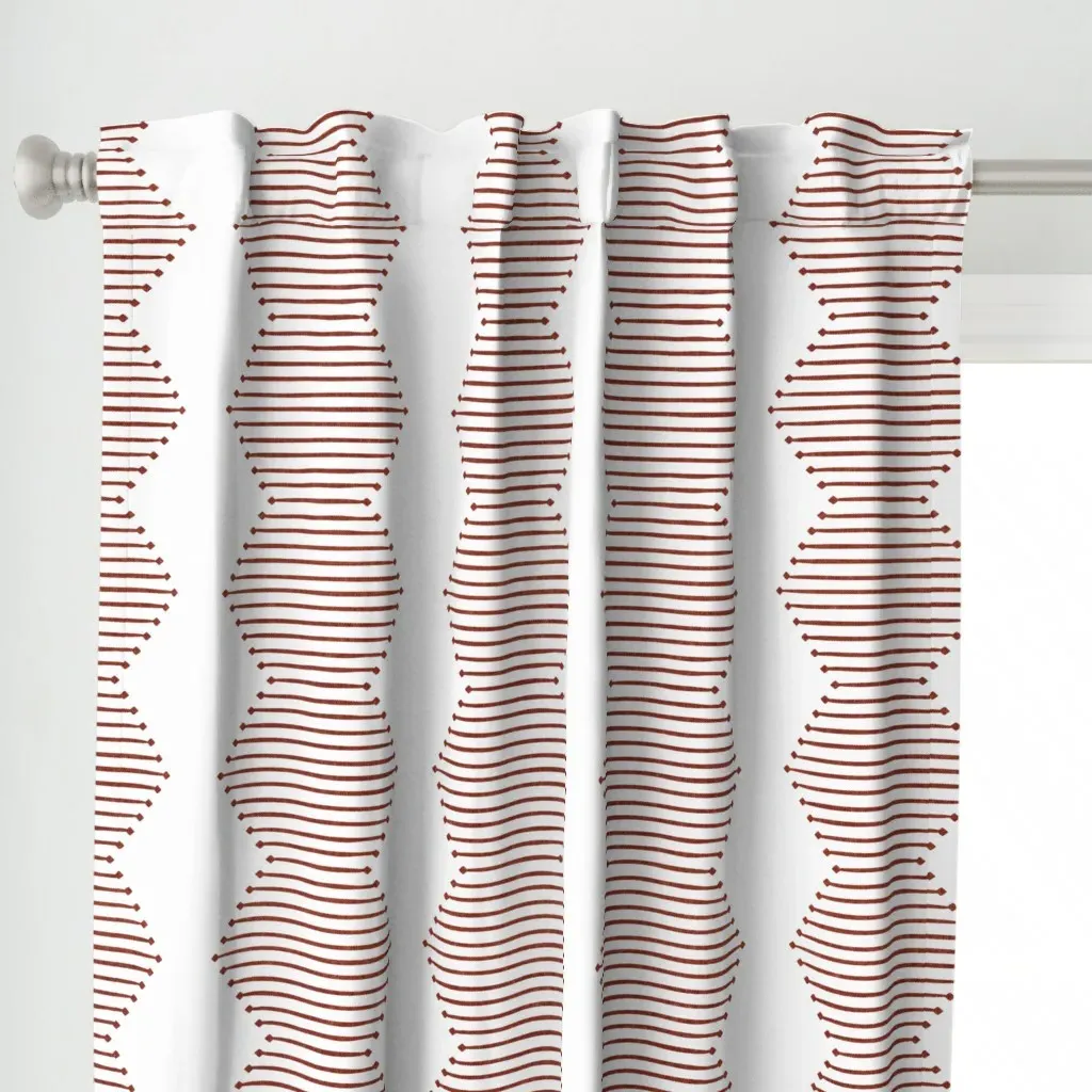 Mud Diamond Rust Curtain Panel - Brown alternate view
