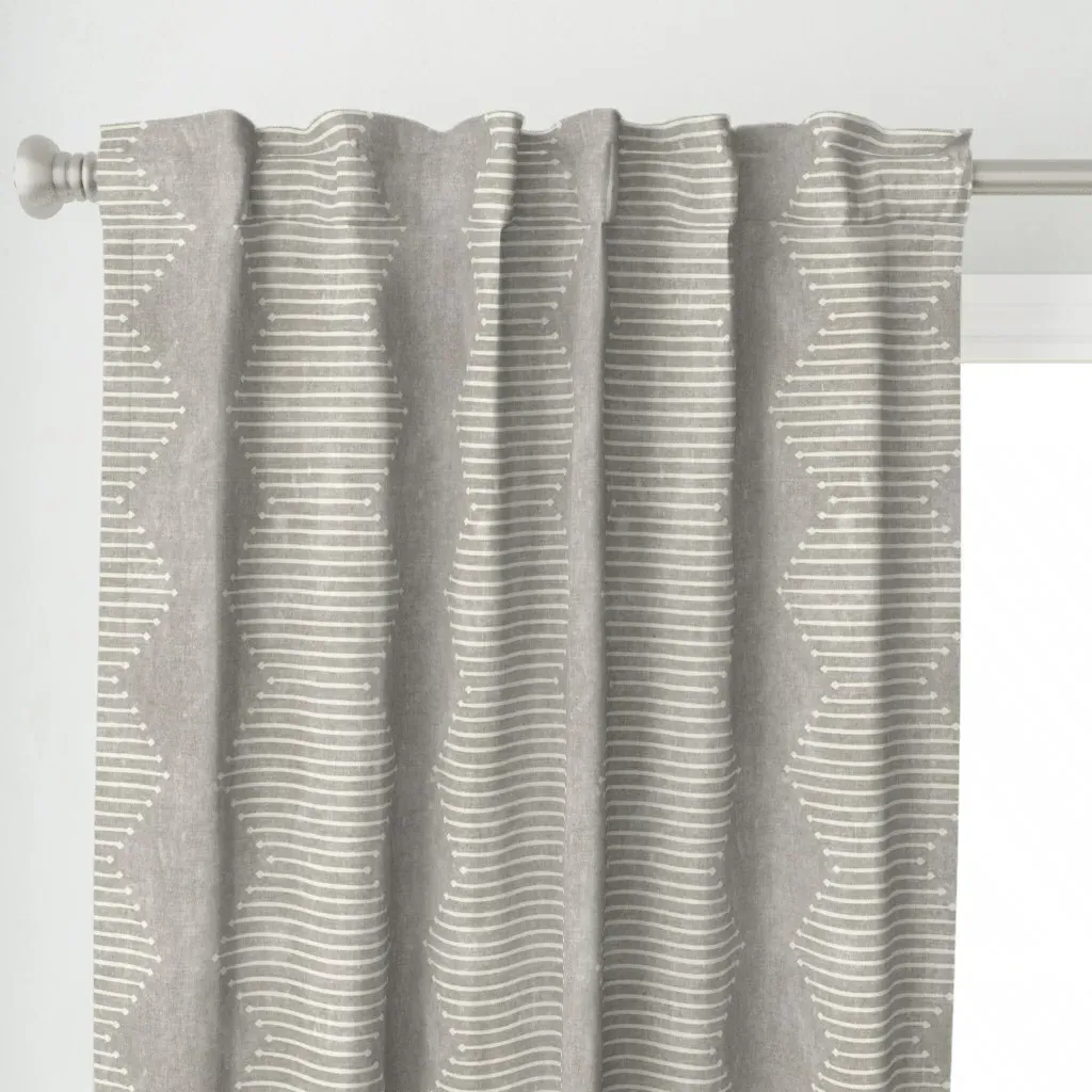 Mud Diamond Stone Curtain Panel - Taupe alternate view