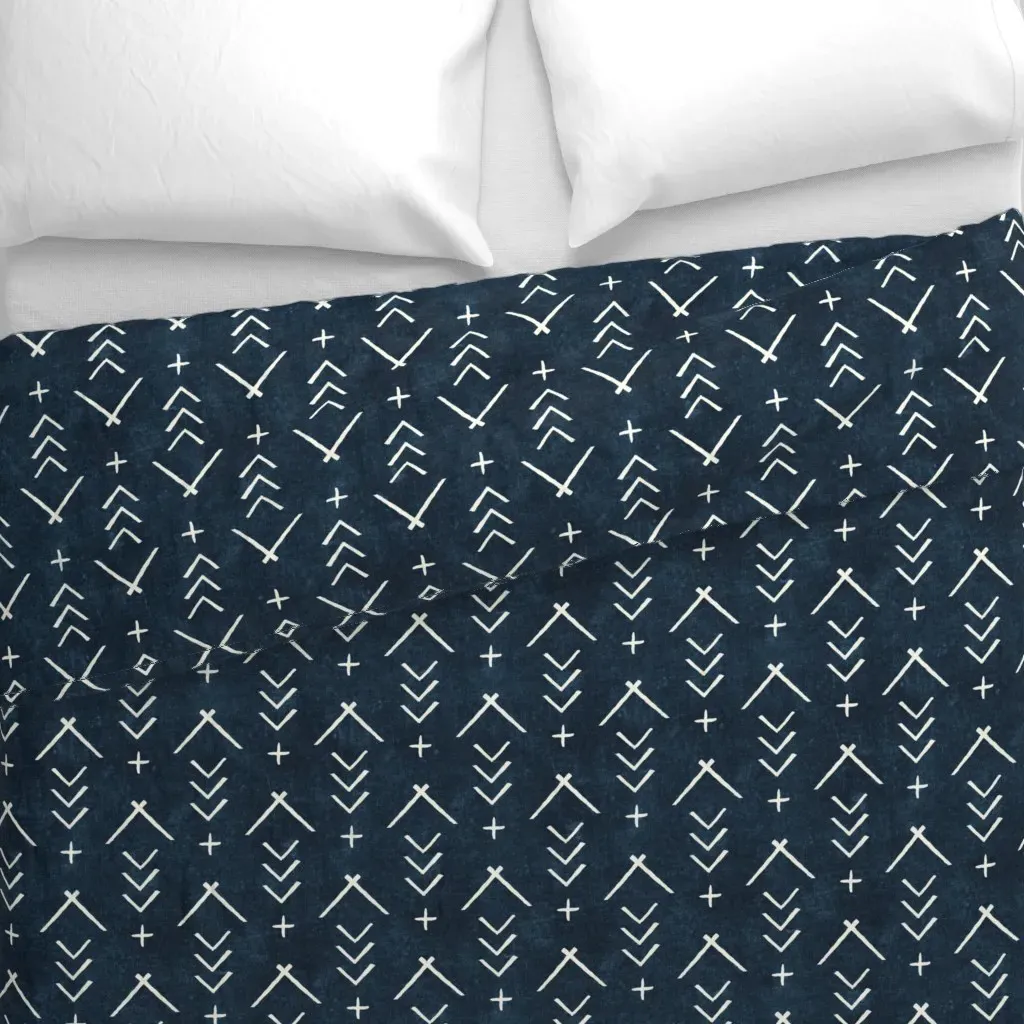 Mudcloth Arrows Duvet Cover - Indigo alternate view