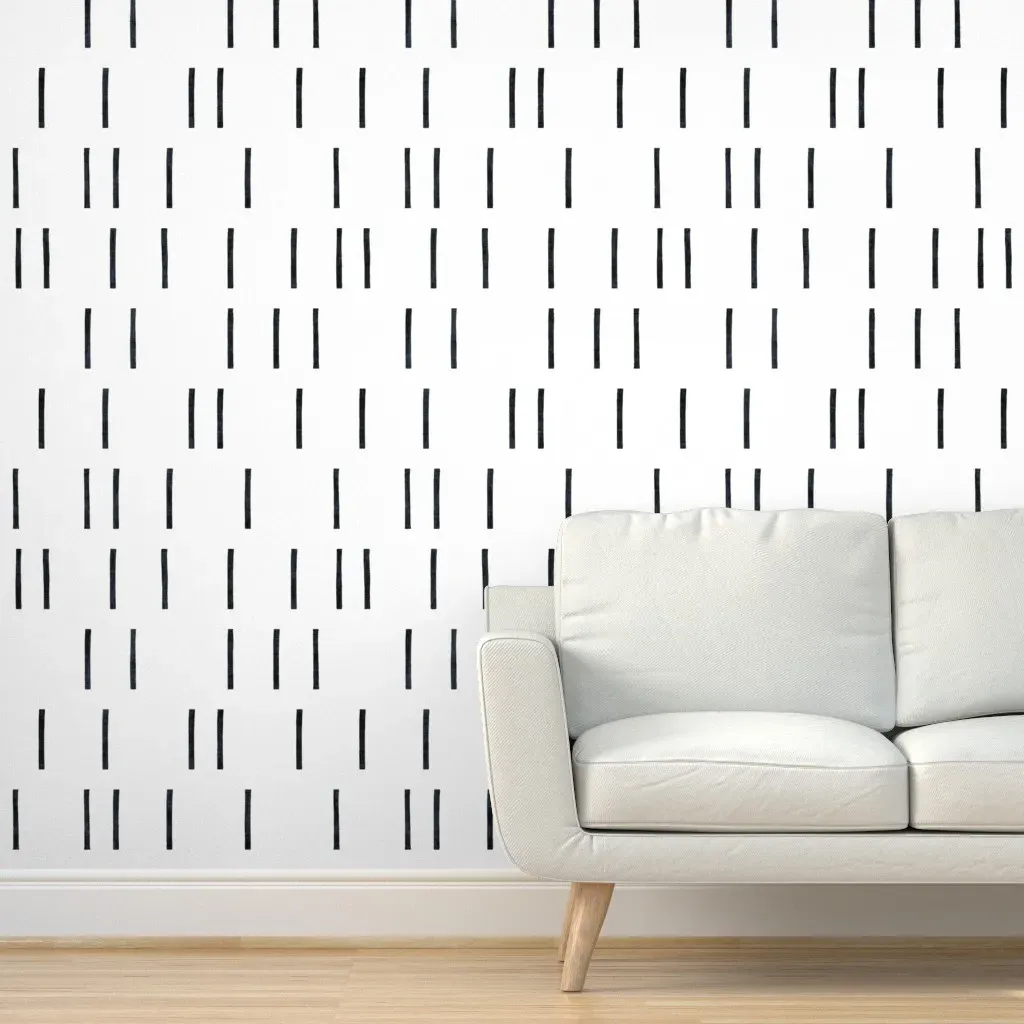 Mudcloth Peel and Stick Wallpaper - Dark Gray, 2' x 12' product