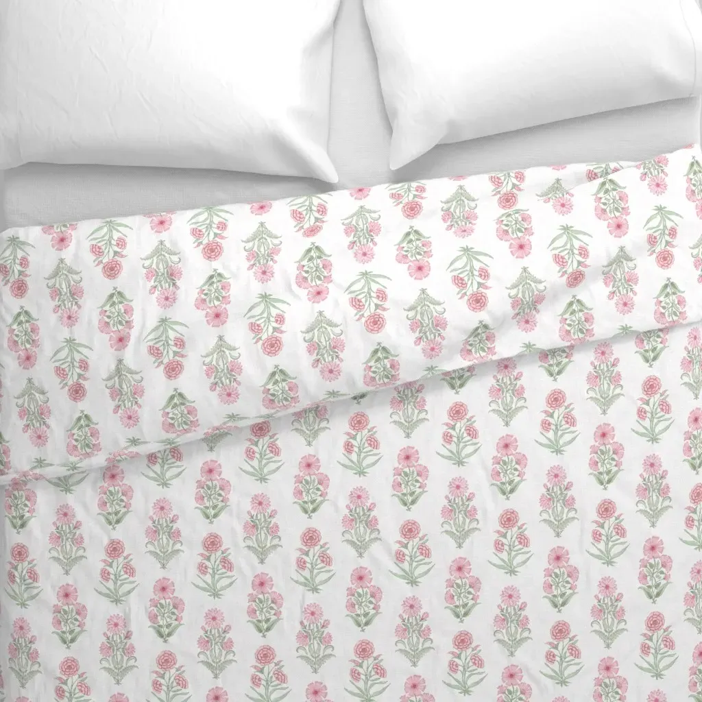 Mughal Style Block Single Duvet Cover - Pink alternate view