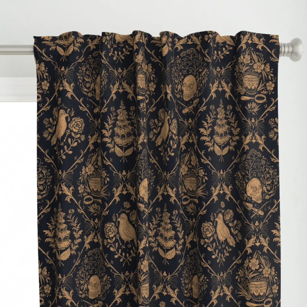 Murder In The Garden L Curtain Panel - Gold alternate view