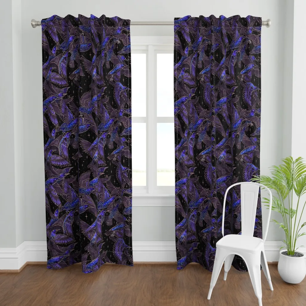 Murmaration Right Curtain Panel - Purple product