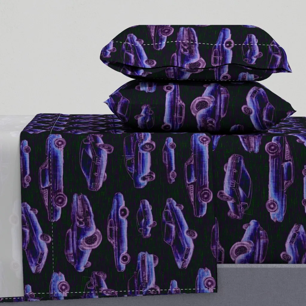 Muscle Cars Ultra Violet King Sheet Set - Purple product