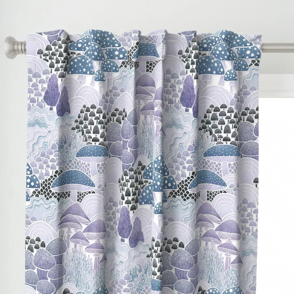 Mushs Field Extra Large Curtain Panel - Lavender alternate view