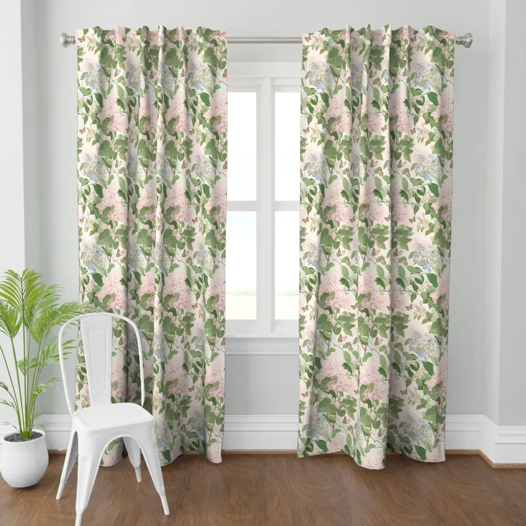 Muted Lilacs Curtain Panel - Pink product