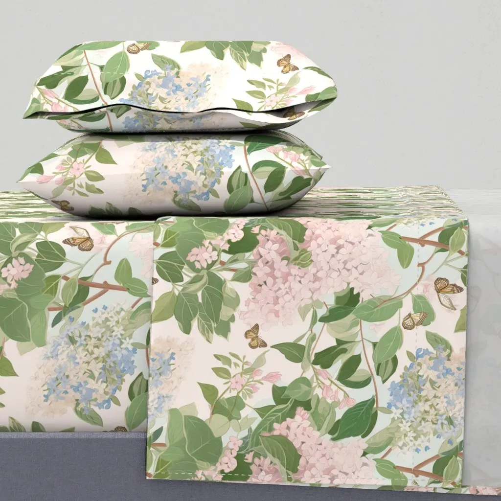 Muted Lilacs Queen Sheet Set - Pink product