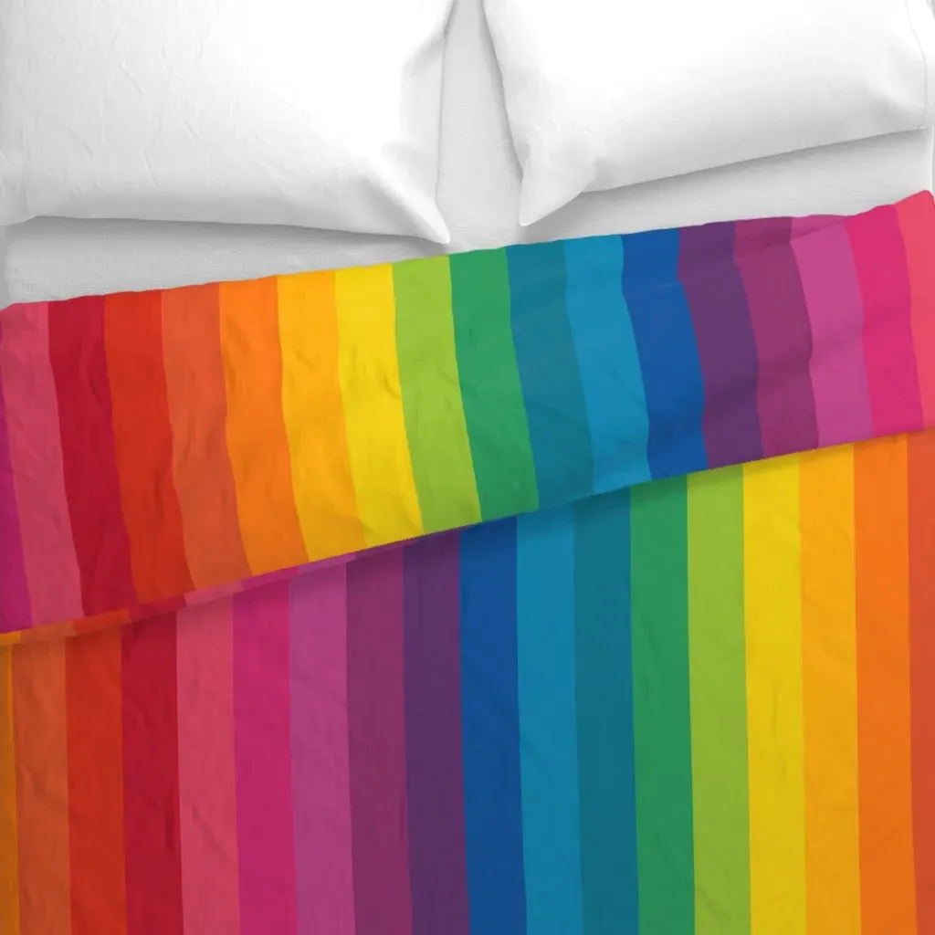 Mx Domestic's Gradient Rainbow Duvet Cover - Red alternate view