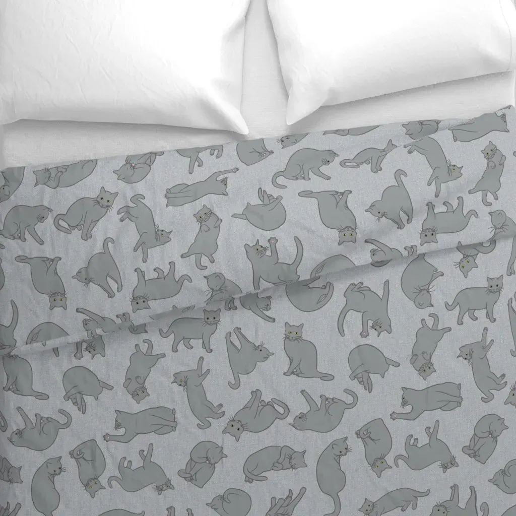 My Cat Pomme Duvet Cover - Grey alternate view