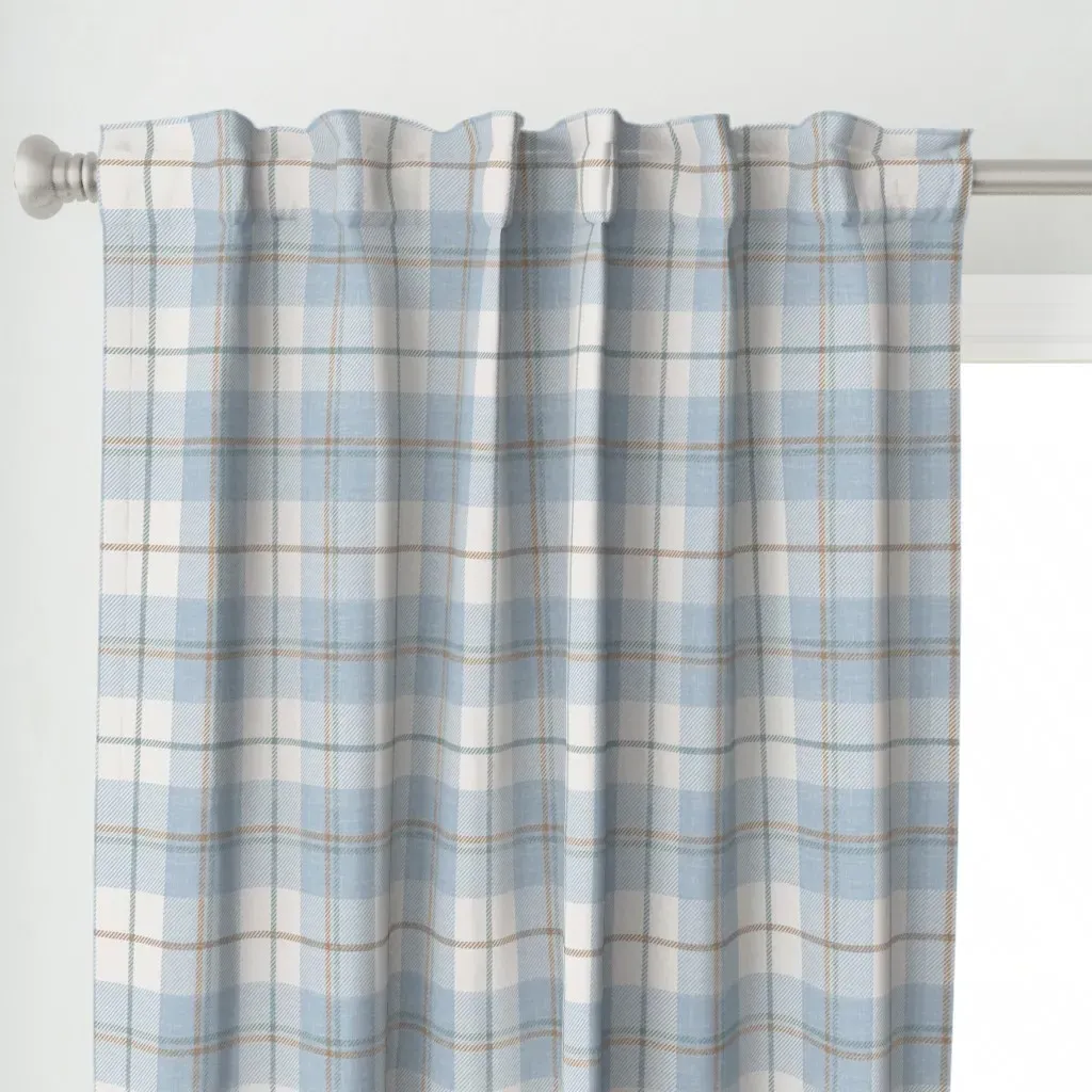 My Favorite Plaid Curtain Panel - Light Blue alternate view