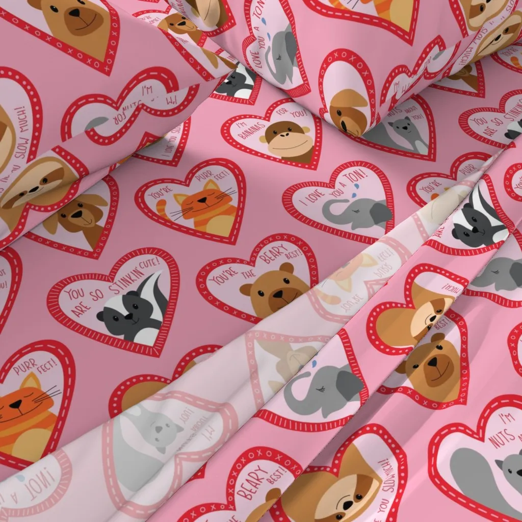 My Punny Valentines King Size Sheet Set - Pink alternate view