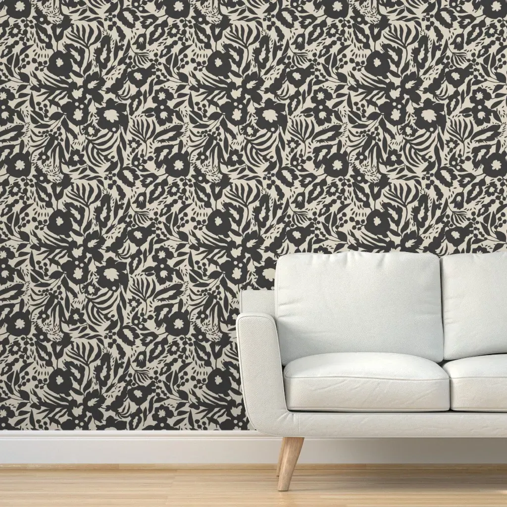Mylle Folk Peel and Stick Wallpaper - Dark Gray product