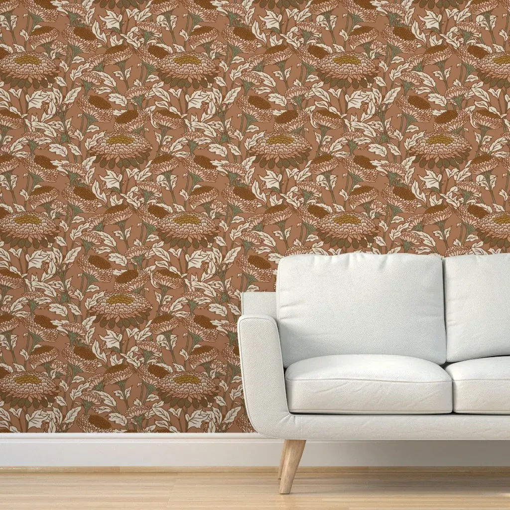 Mylle Sunflower Sweet Peel and Stick Wallpaper - Dusty Rose product