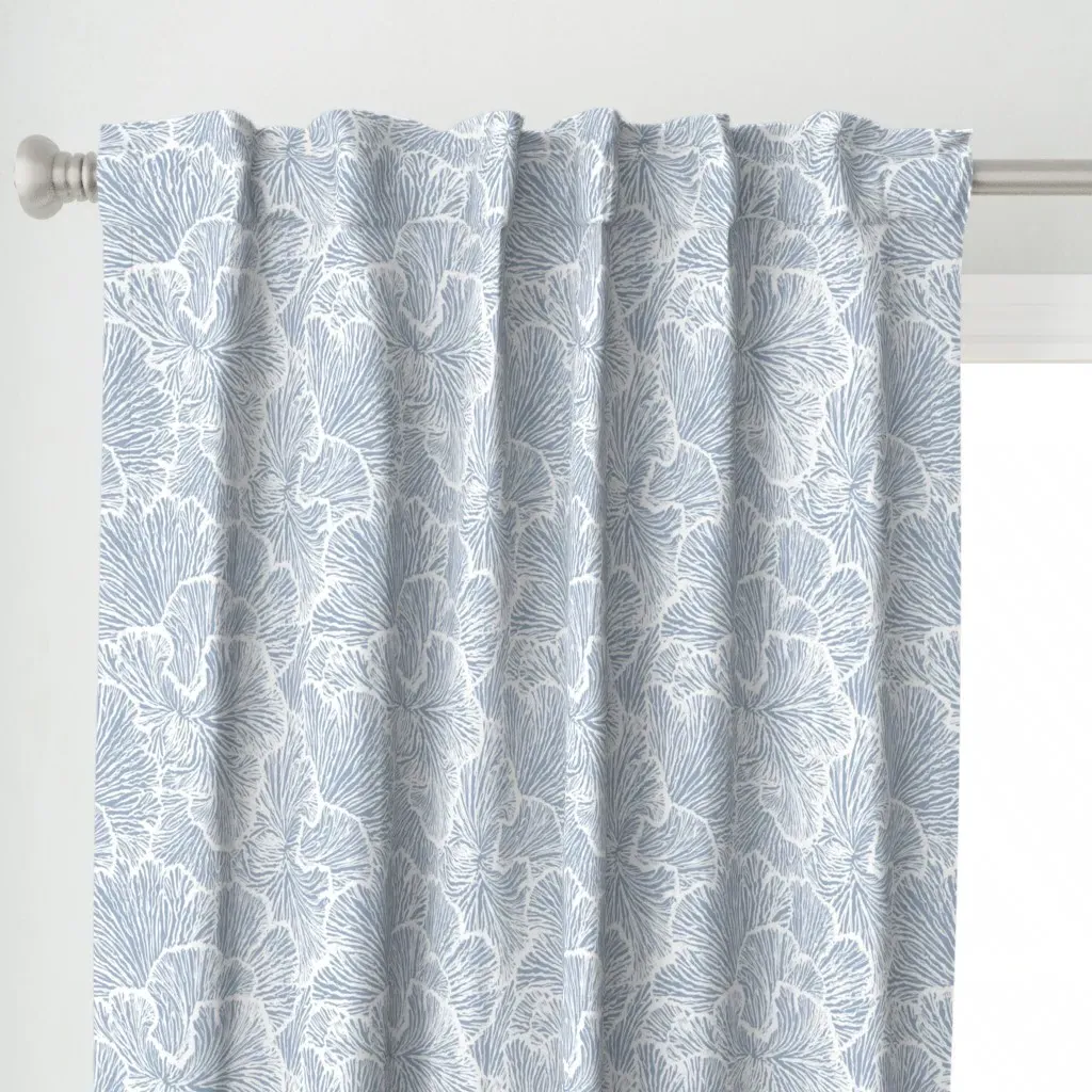 Myra Coral Reef Ocean Curtain Panel - Light Blue alternate view