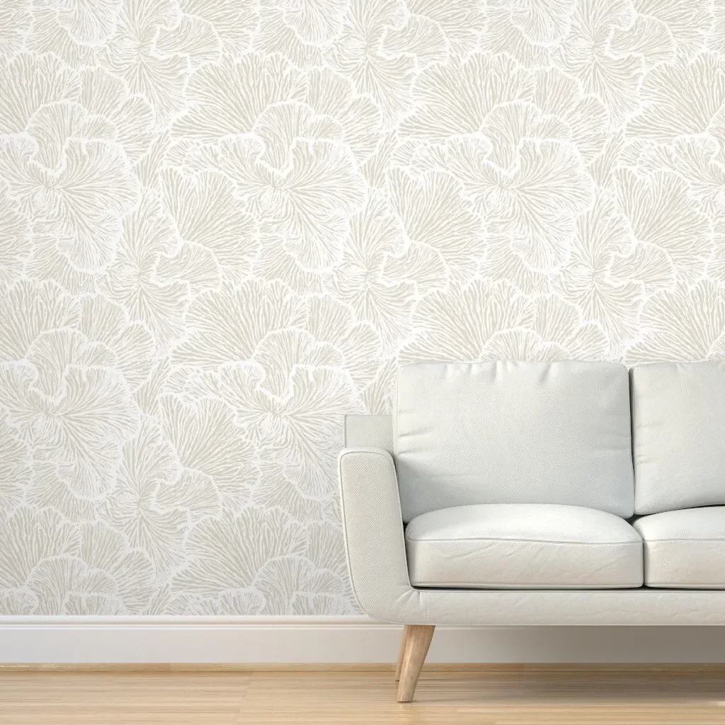 Myra Japandi Biophilic Peel and Stick Wallpaper - Beige product