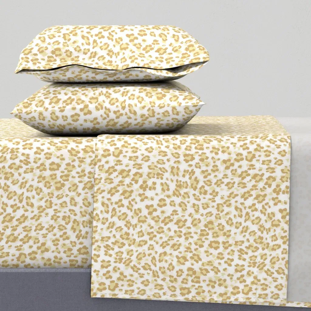 Myra Leopard Print King Sheet Set - Beige product