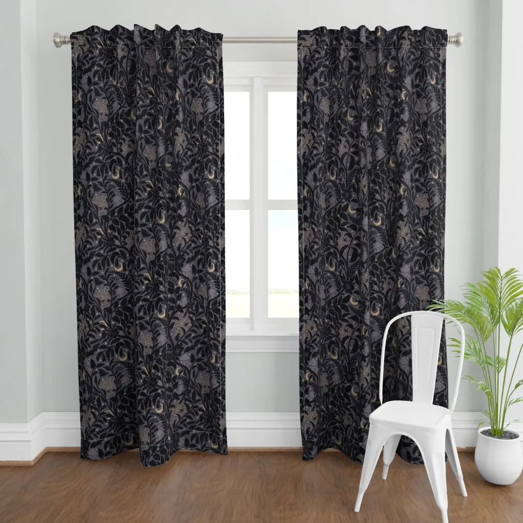 Mysterious Garden Extra Curtain Panel - Dark Gray product