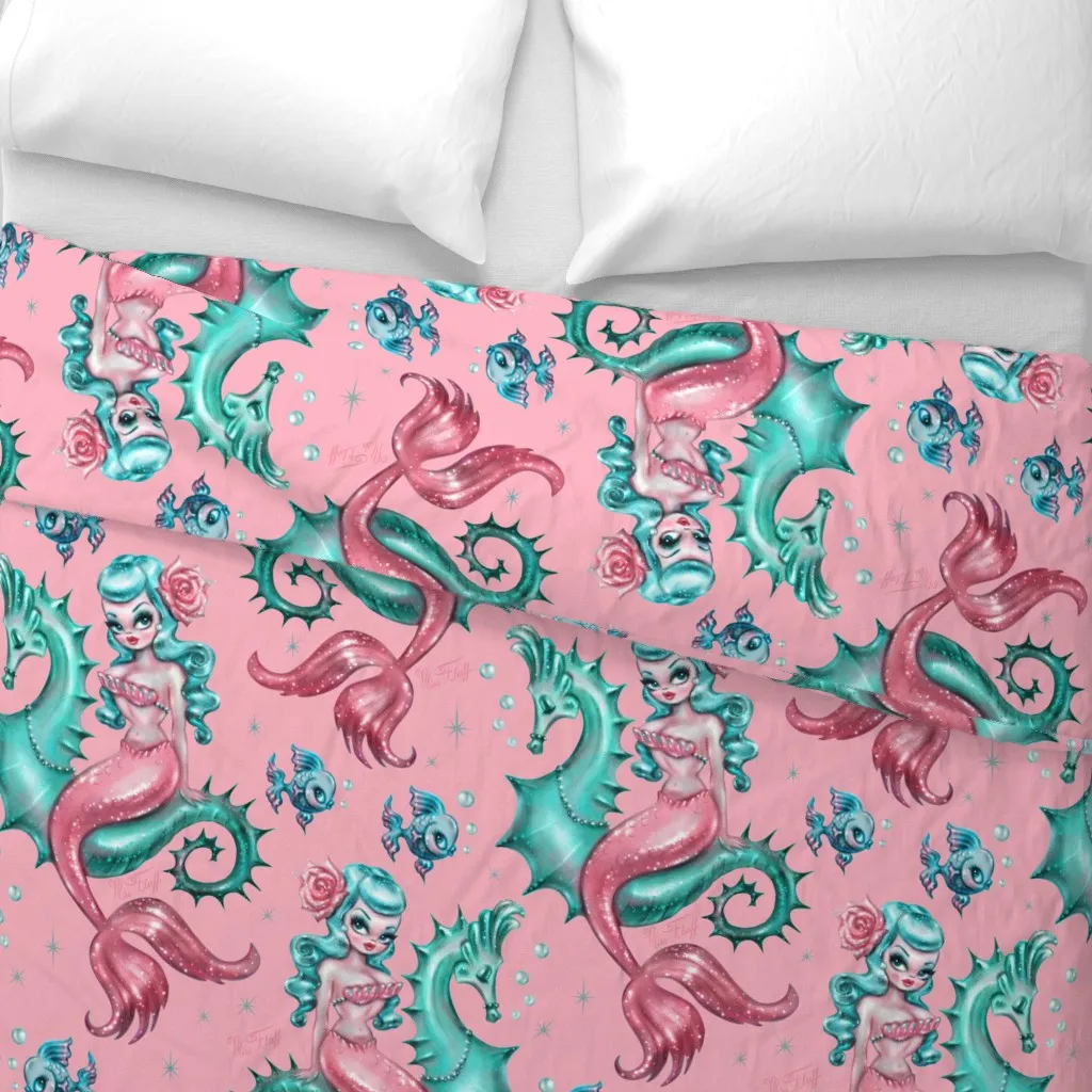 Mysterious Mermaid Duvet Cover - Pink alternate view