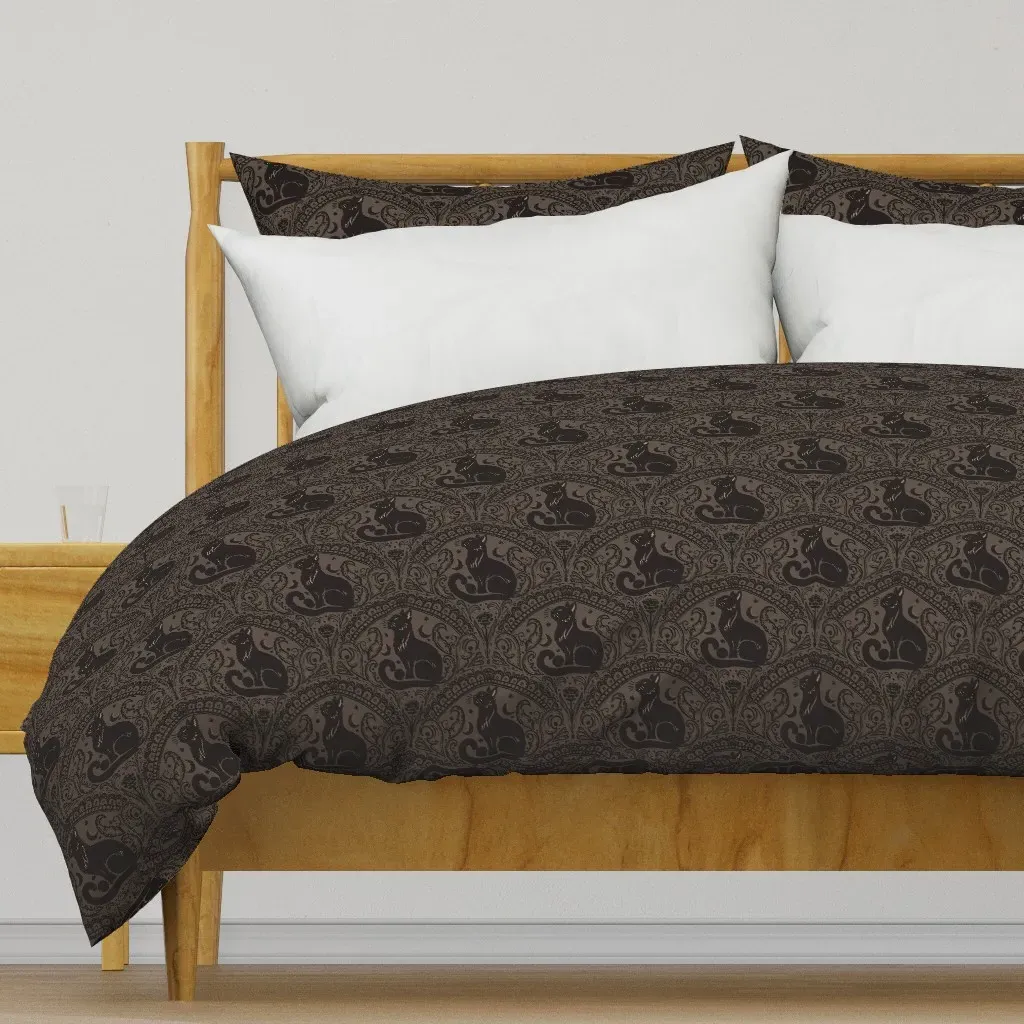 Mystic Black Cat Duvet Cover - Black product