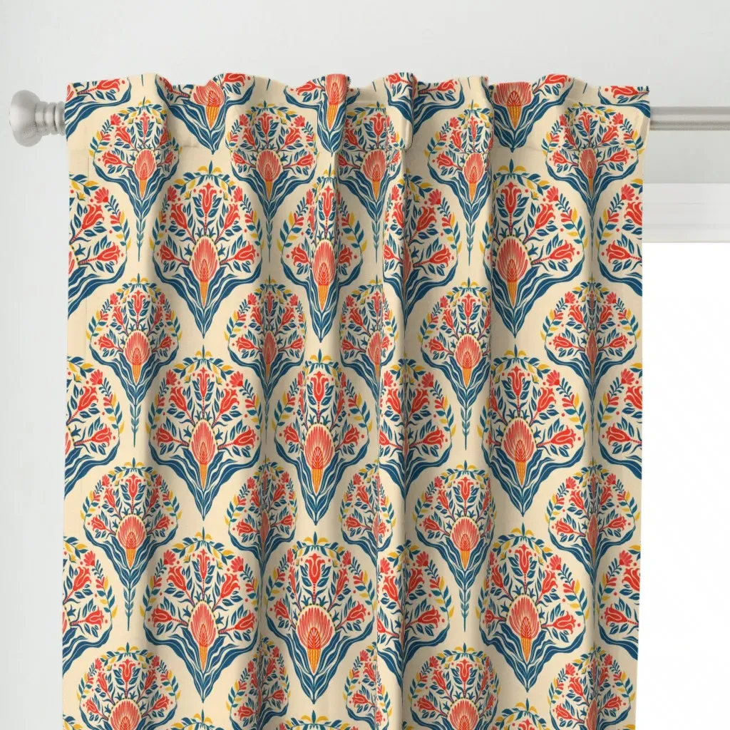 Mystique Curtain Panel - Red alternate view