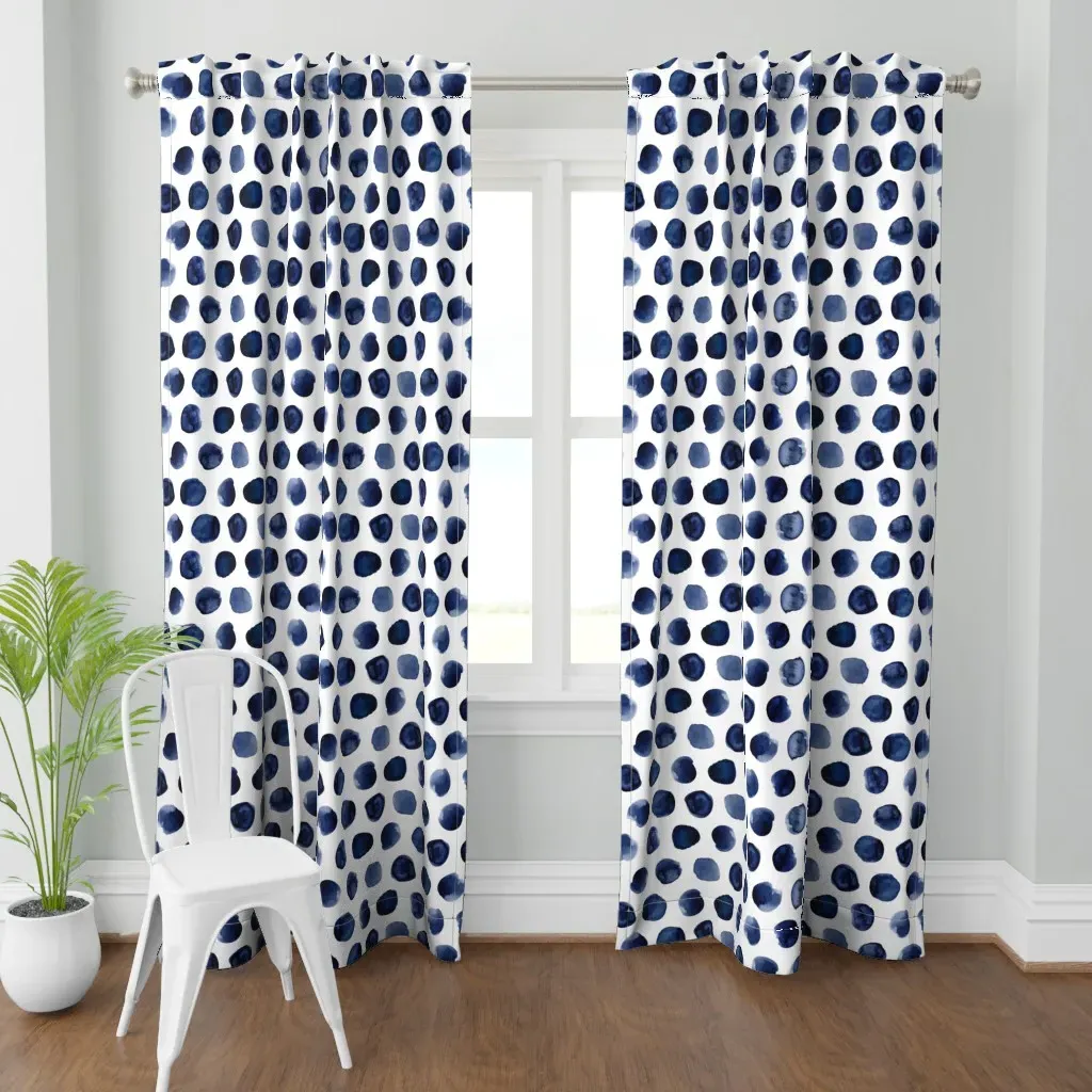Nahla Water Drops Curtain Panel - Indigo product