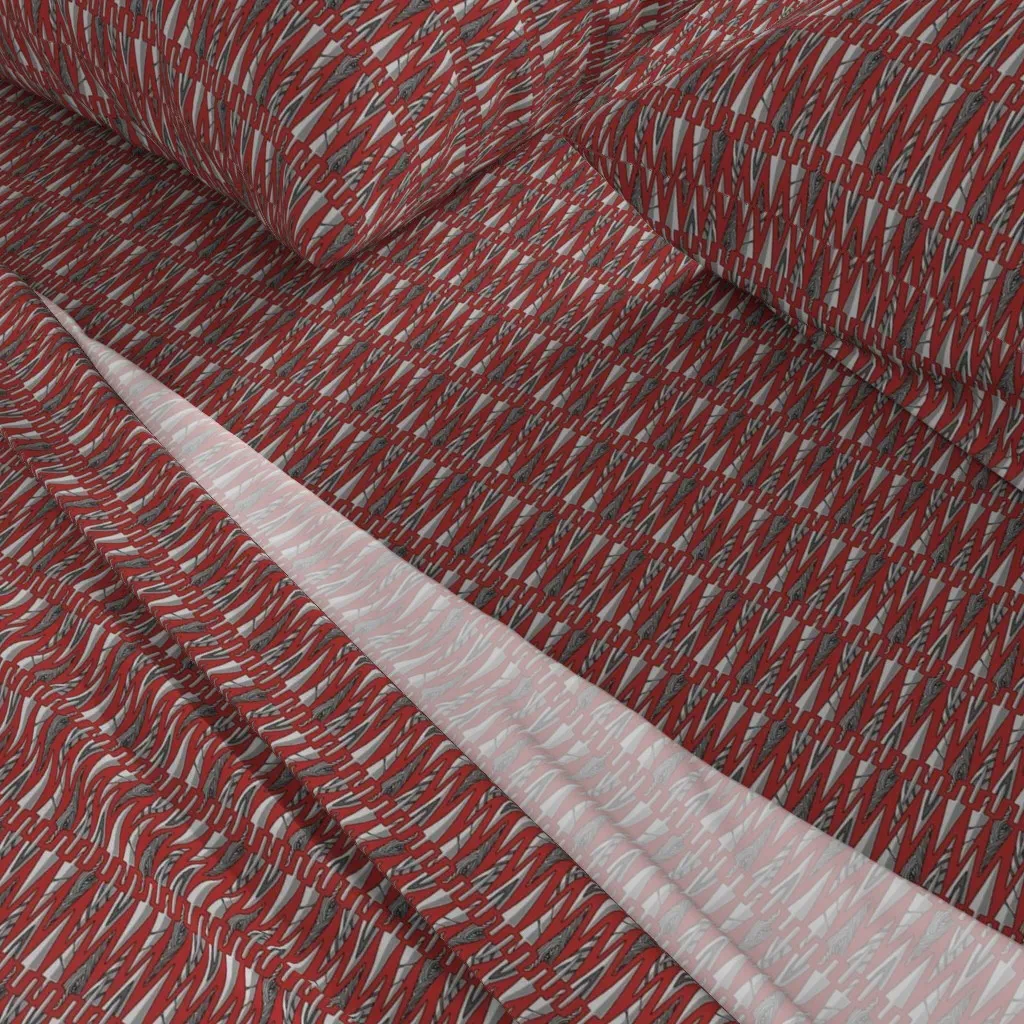 Nailspread Twin XL Sheet Set - Red alternate view