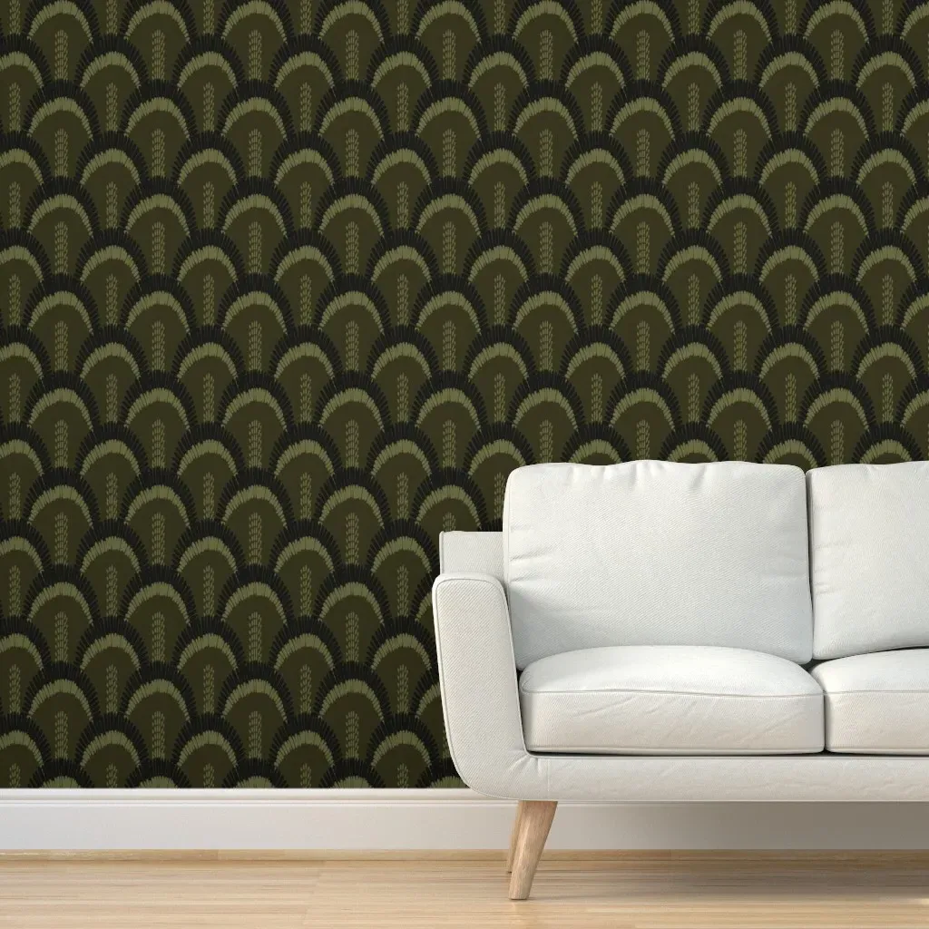 Naomi Boho Peel and Stick Wallpaper - Olive Green product