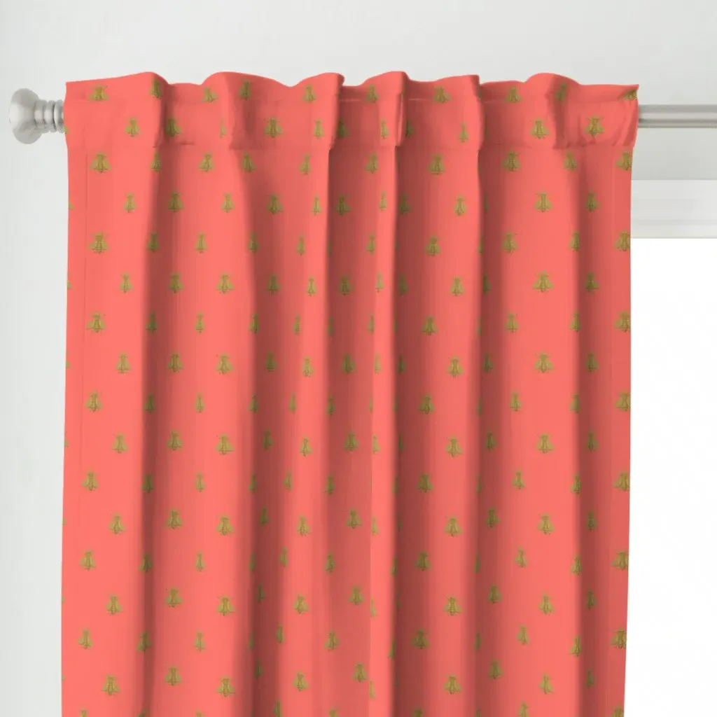 Napoleonic Bees Faux Gilt Curtain Panel - Gold alternate view