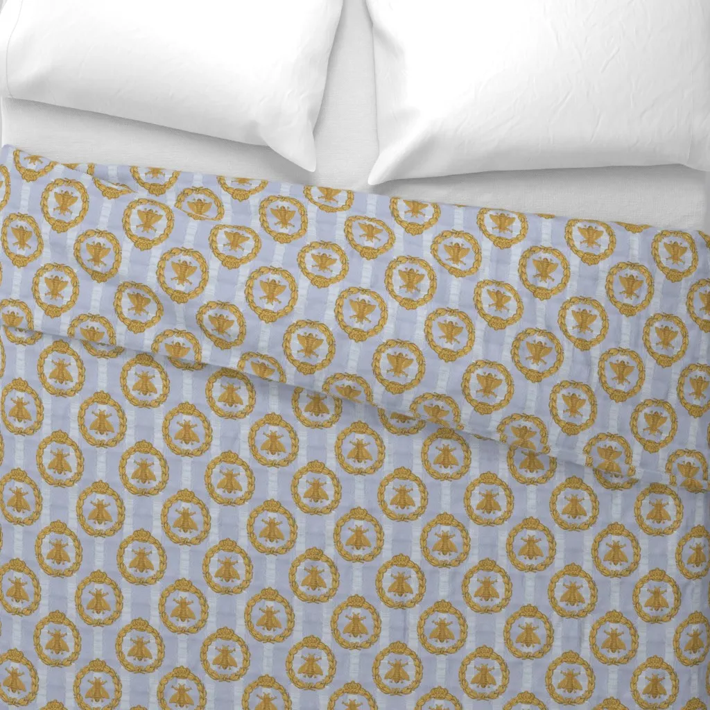 Napoleonic Bees Queen Bee Faux Duvet Cover - Gold alternate view